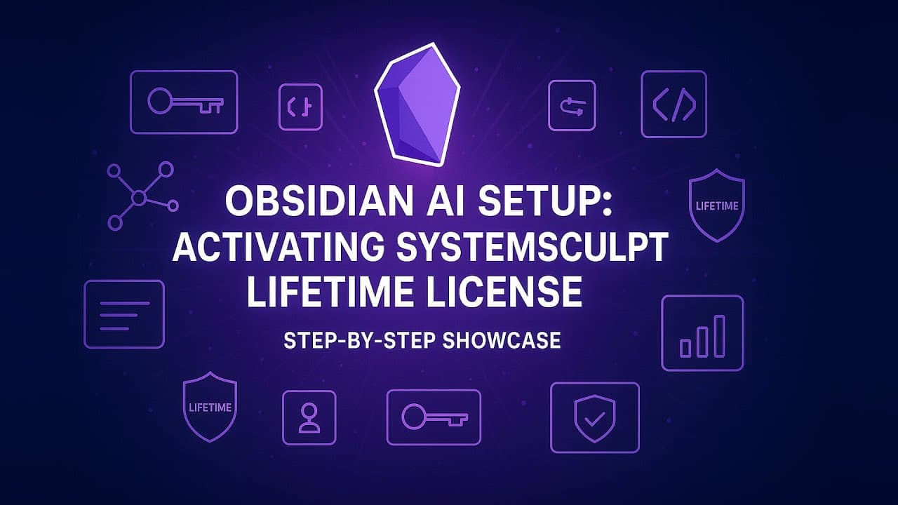 Obsidian AI Setup: Activating SystemSculpt Lifetime License Step-by-Step