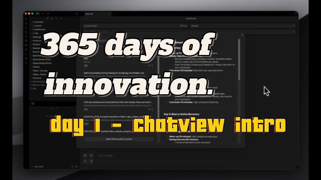 365 Days of Obsidian AI Starts Now! | SystemSculpt DevLog 1/365
