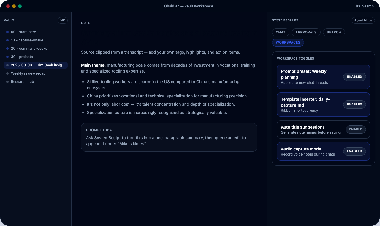 Workflow map showing intake, approval, and review loops for AI operations