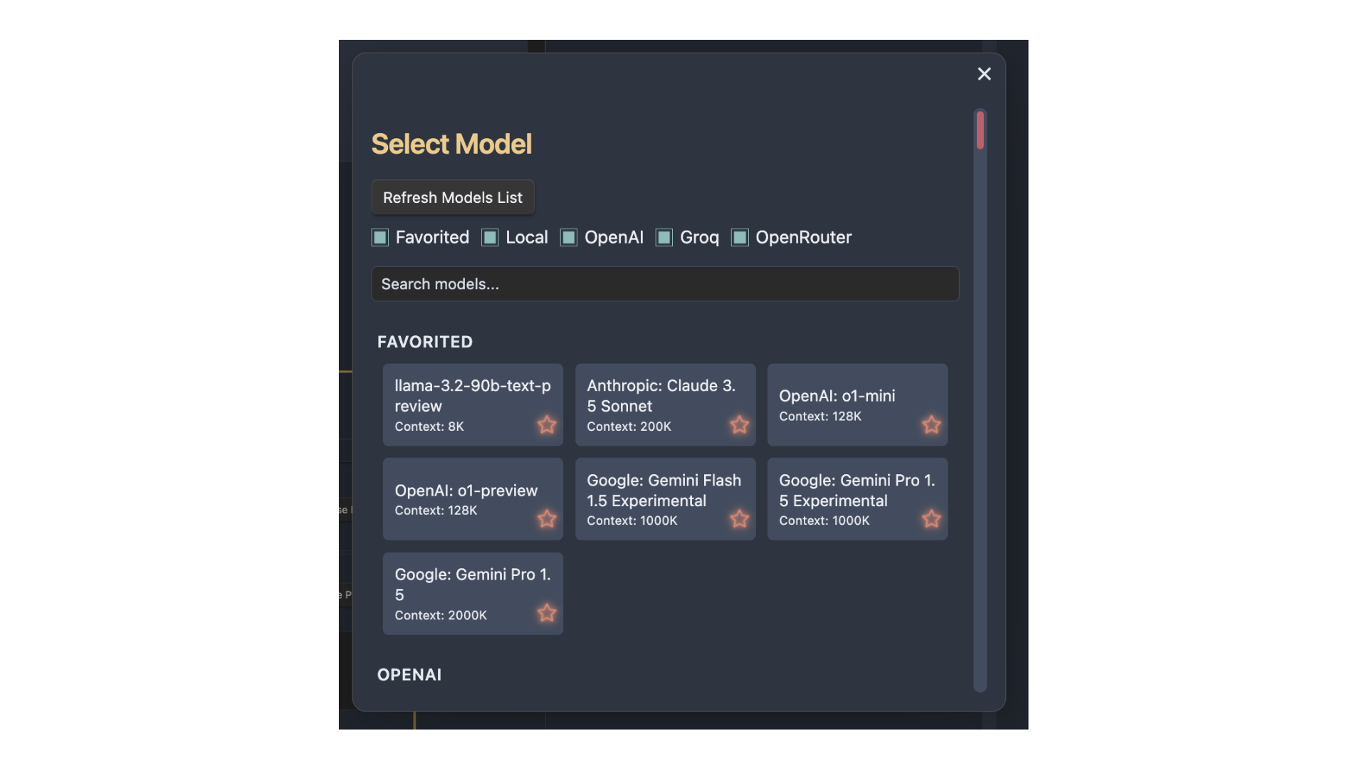 Brain Module - Model Selection